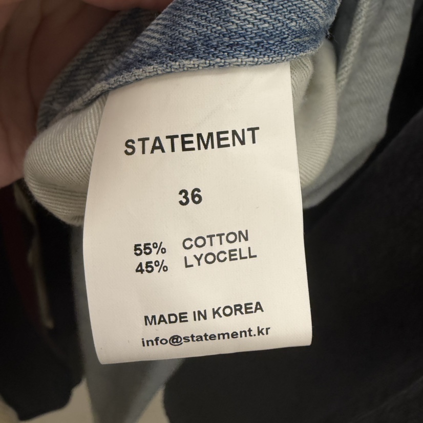 STATEMENT東大門代購26秋季新款時尚熱賣休閑人氣真品牛仔褲STATEMENT牛仔褲