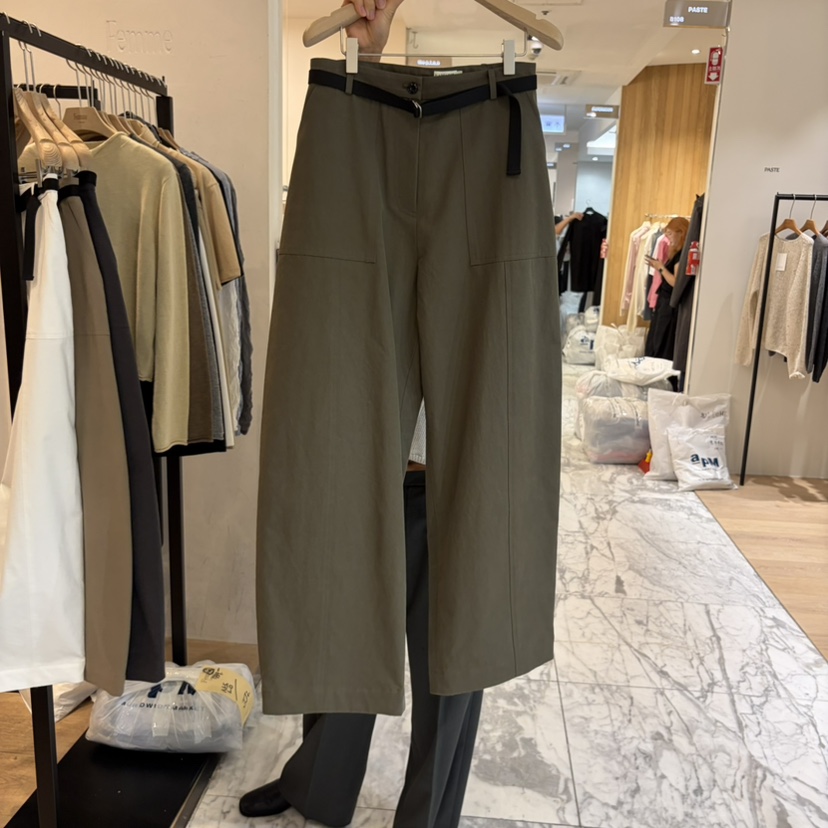 LA MAGIE FEMME東大門實拍26秋季新品推薦休閑褲含腰帶Lamagie Femme休閑褲圖色4