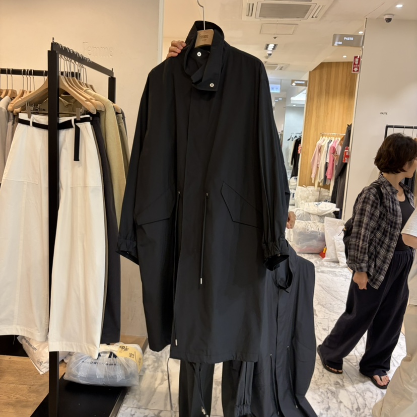 LA MAGIE FEMME東大門實拍26秋冬新款時尚人氣長款風衣Lamagie Femme長款風衣圖色3