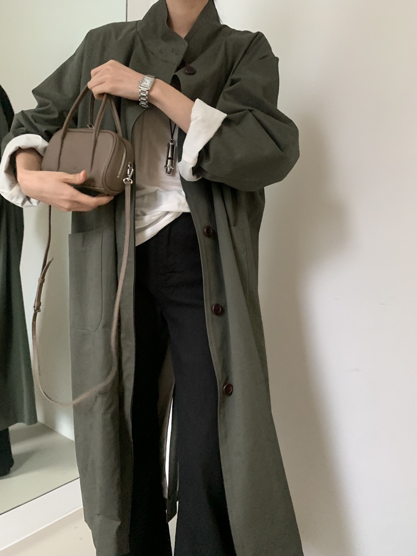 TRUE東大門代購女士新品推薦熱賣時尚長款風衣可拆卸圍巾TRUE長款風衣