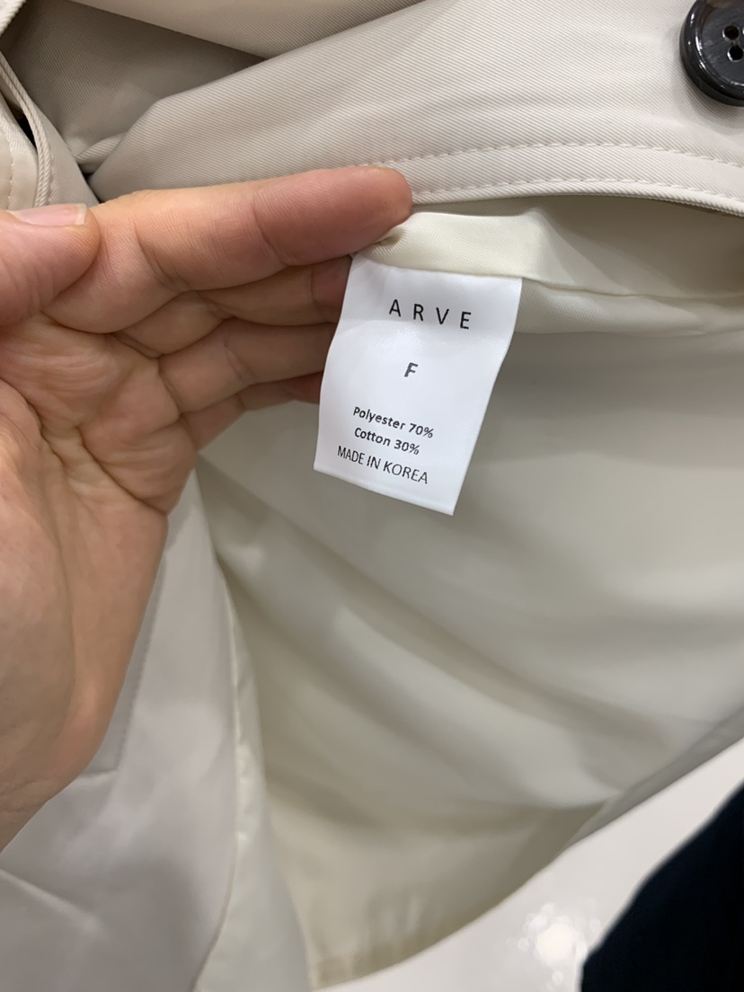 ARVE東大門代購女士新品真品推薦時尚人氣長款風衣含腰帶ARVE長款風衣