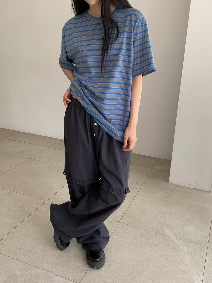 LOVE MY SANTA韓國直郵女裝新品人氣真品休閑褲褶邊紐扣Santa/LOVE MY SANTA休閑褲圖色3