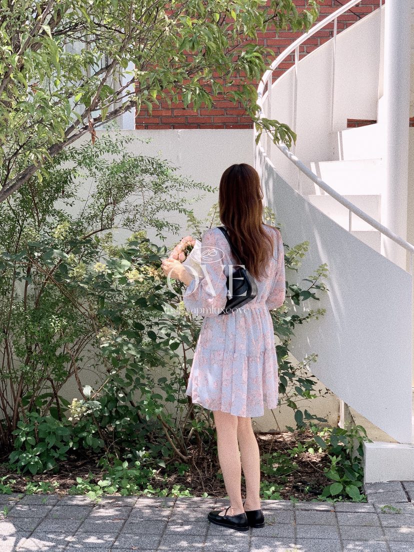 OVE韓國代購女裝新款休閑推薦時尚熱賣真品人氣連衣裙含腰帶OVE連衣裙
