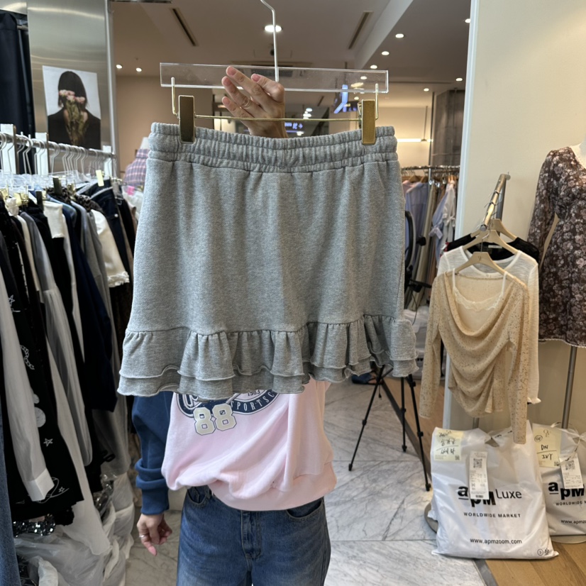 CHEAP-CHIC韓國直郵26秋冬新品休閑時尚短裙迷你裙荷葉邊CHEAP-CHIC/CHARLES THE SECOND短裙
