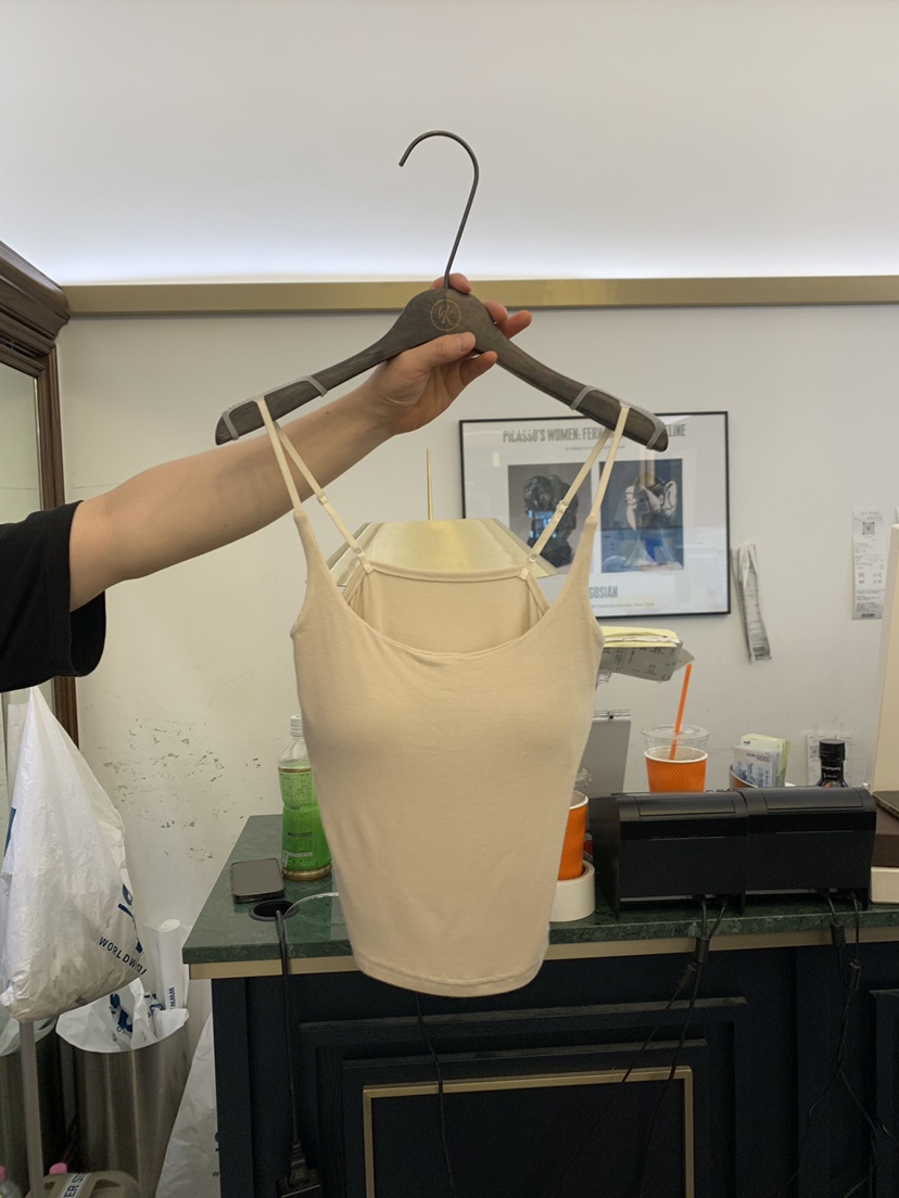 空韓國代購女士新品推薦時尚真品熱賣人氣休閑吊帶背心無袖VIRKIN吊帶/背心圖色2米色