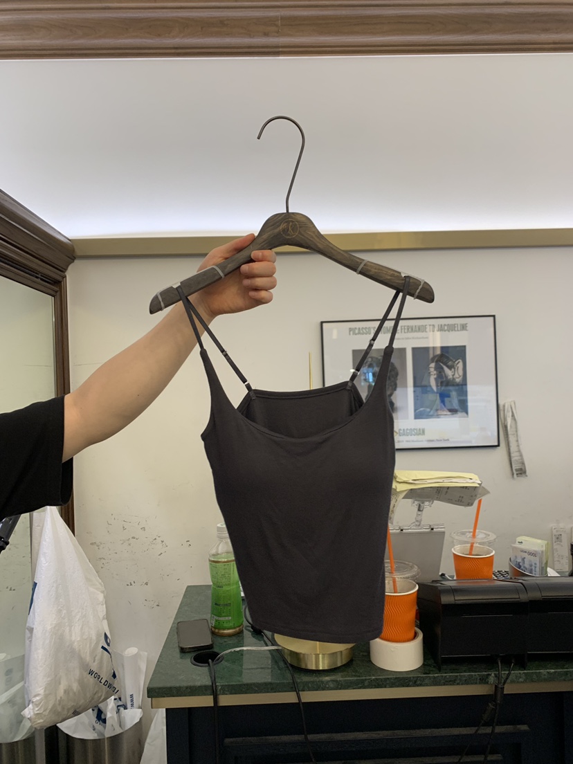 空韓國代購女士新品推薦時尚真品熱賣人氣休閑吊帶背心無袖VIRKIN吊帶/背心圖色5墨色