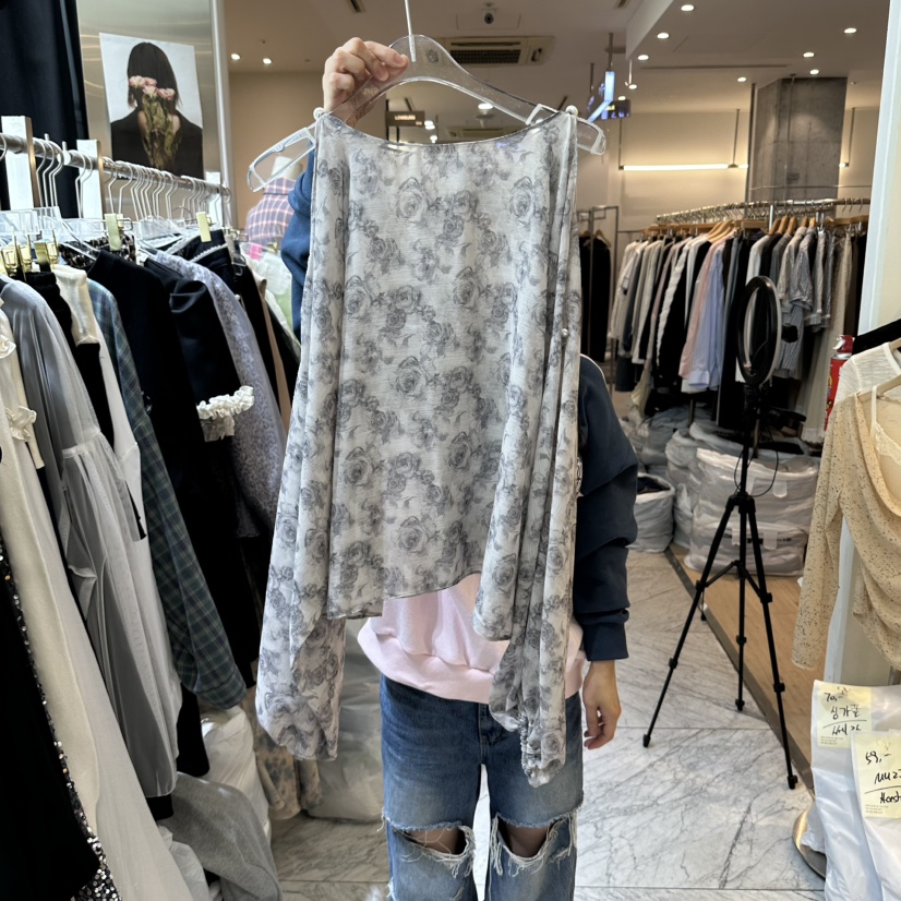 CHEAP-CHIC東大門實拍女裝新款休閑推薦人氣真品襯衫蕾絲衫CHEAP-CHIC/CHARLES THE SECOND襯衫/蕾絲衫圖色2灰色