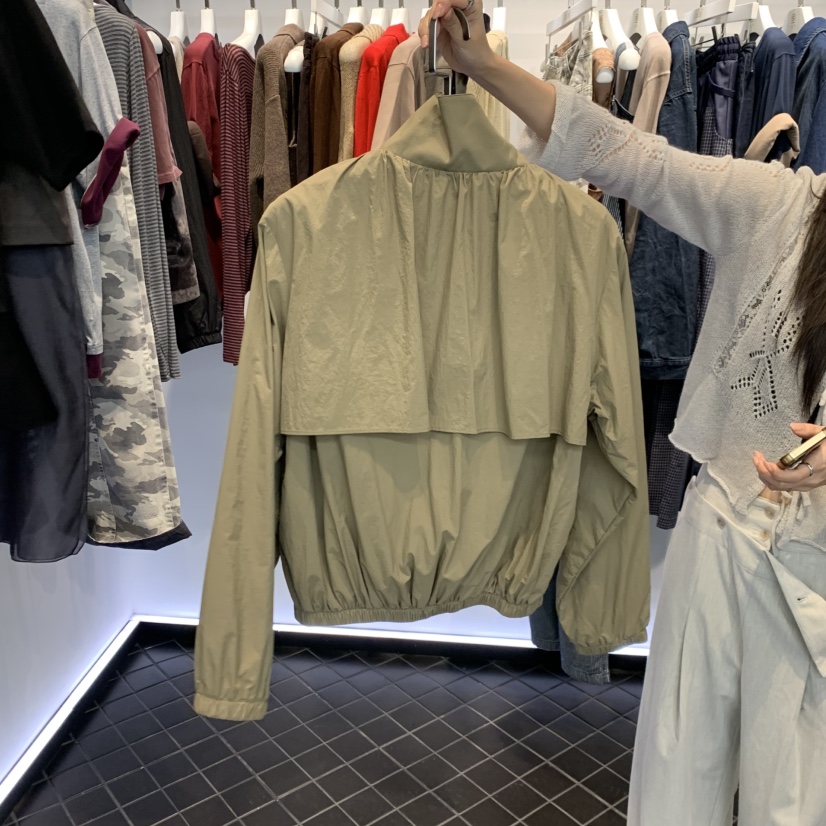 OUS/INCH-L東大門代購26秋冬新品休閑熱賣真品夾克褶皺OUS/INCH夾克