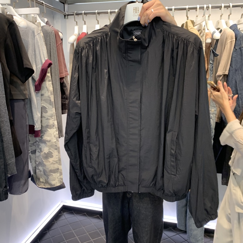 OUS/INCH-L東大門代購26秋冬新品休閑熱賣真品夾克褶皺OUS/INCH夾克
