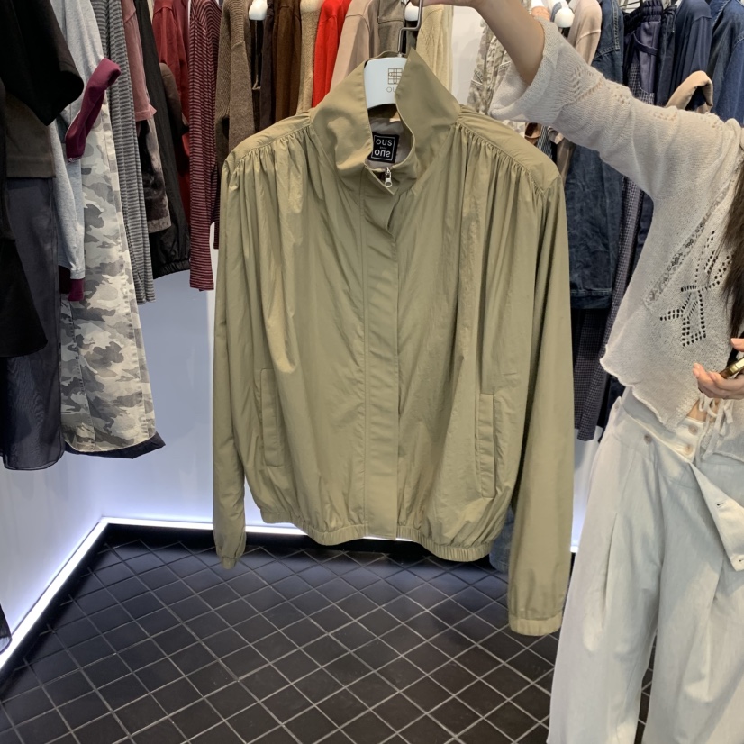 OUS/INCH-L東大門代購26秋冬新品休閑熱賣真品夾克褶皺OUS/INCH夾克圖色2