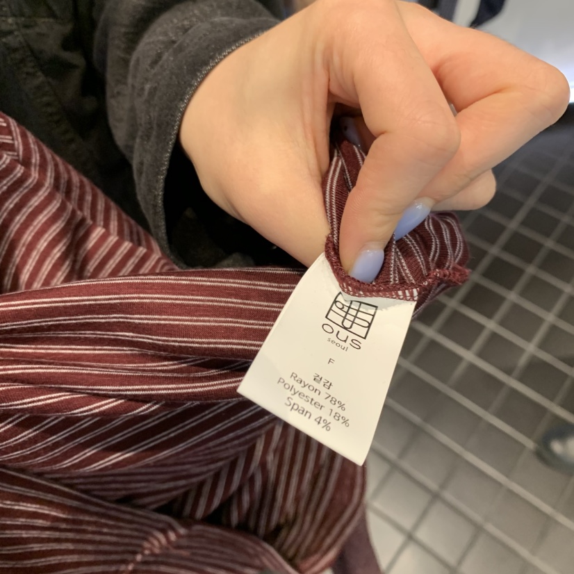 OUS/INCH-L韓國代購女裝新款真品熱賣推薦休閑長袖T恤船領OUS/INCH長袖T恤