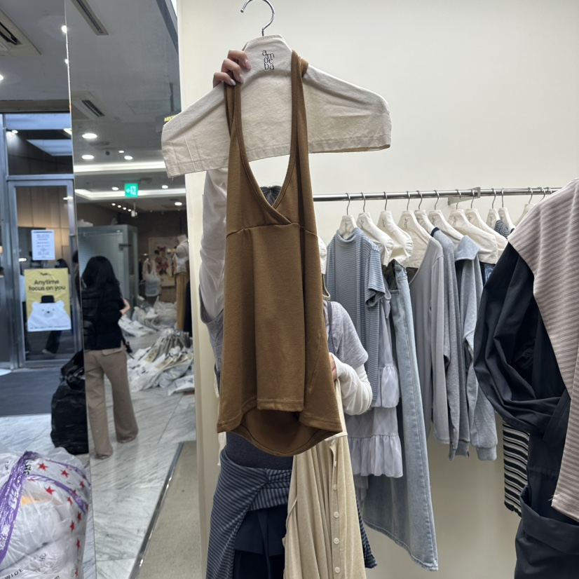 AMOEBA東大門實拍女士新品推薦真品休閑人氣時尚吊帶背心AMOEBA吊帶/背心