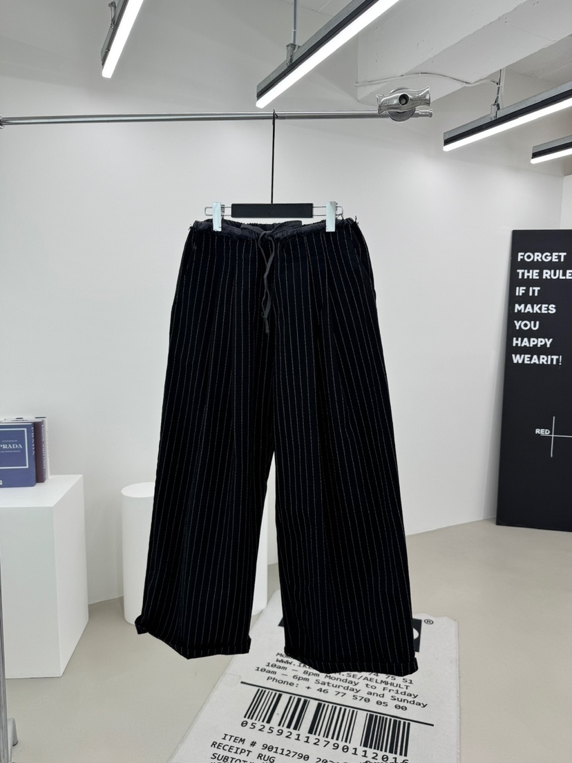 RED-A東大門代購26秋季新款真品休閑時尚休閑褲撞色條紋RED-A休閑褲圖色2