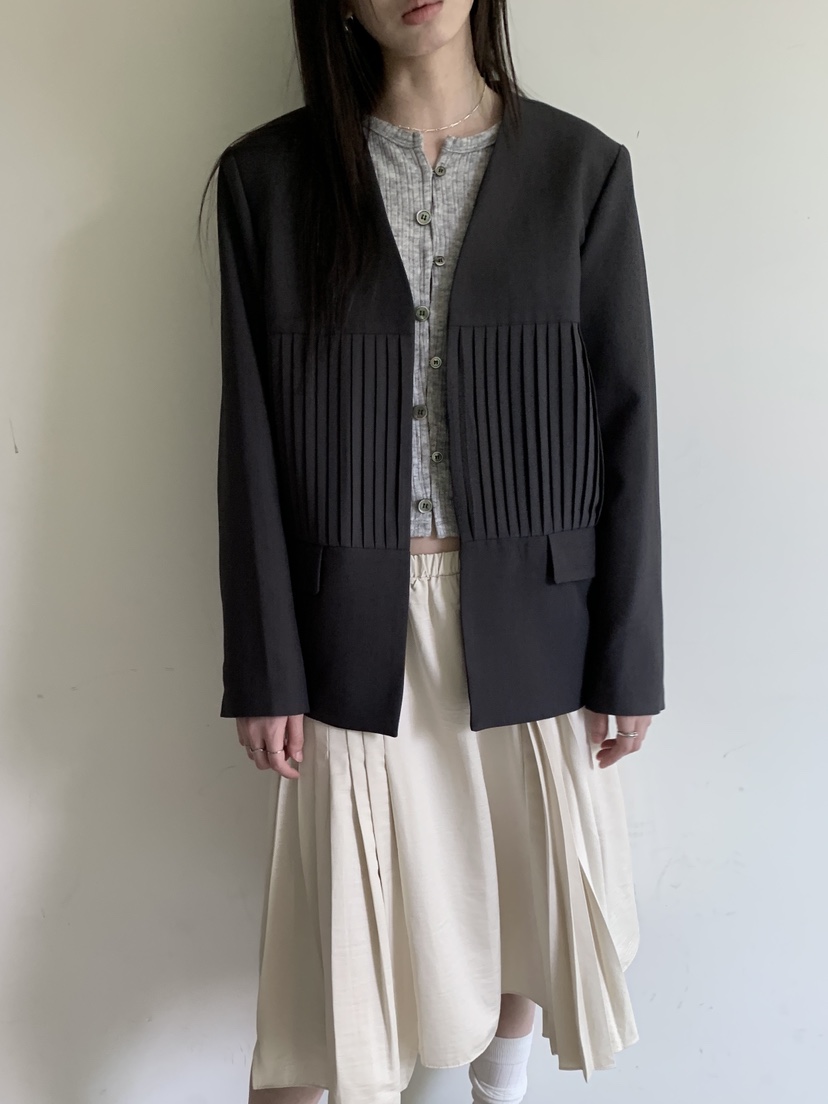 VERNIMENT韓國代購女士新款真品休閑熱賣推薦時尚夾克褶裥VERNIMENT夾克圖色2