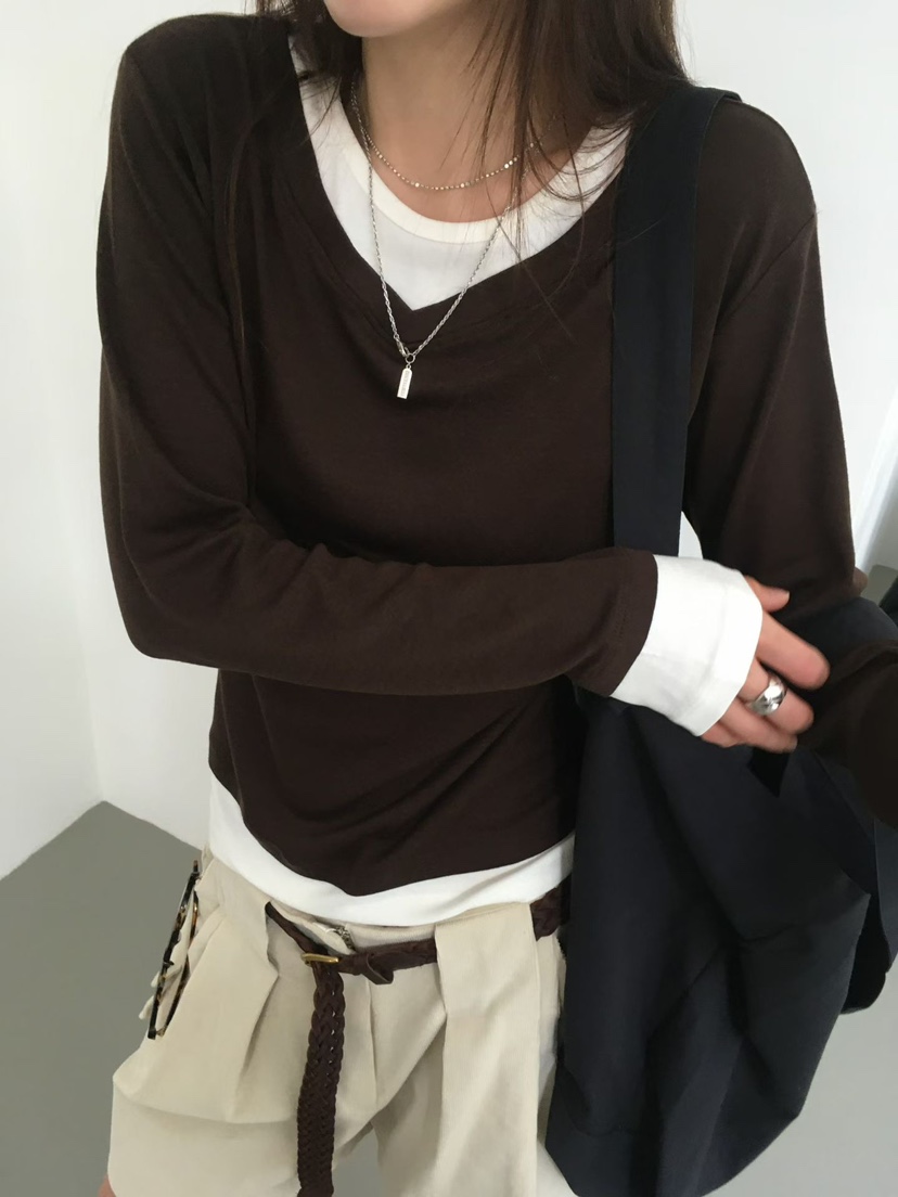 MINIMUZE東大門實拍女裝新品時尚熱賣休閑真品推薦長袖T恤MINIMUZE長袖T恤