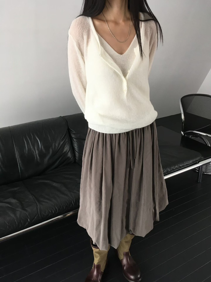 MINIMUZE韓國代購女裝新款時尚真品熱賣人氣休閑針織衫U領MINIMUZE針織衫