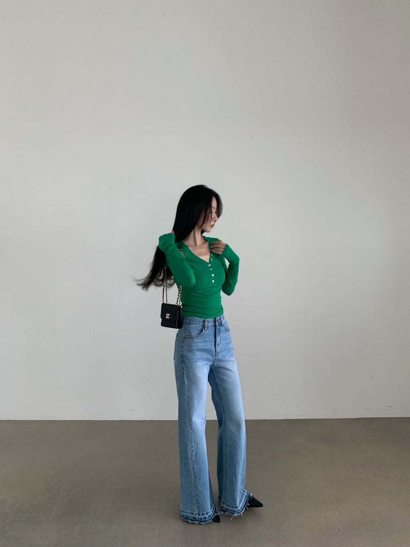 VERANDA韓國直郵女裝新品推薦人氣休閑熱賣真品時尚牛仔褲VERANDA牛仔褲