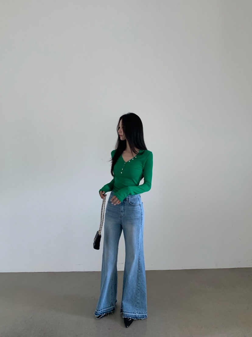 VERANDA韓國直郵女裝新品推薦人氣休閑熱賣真品時尚牛仔褲VERANDA牛仔褲