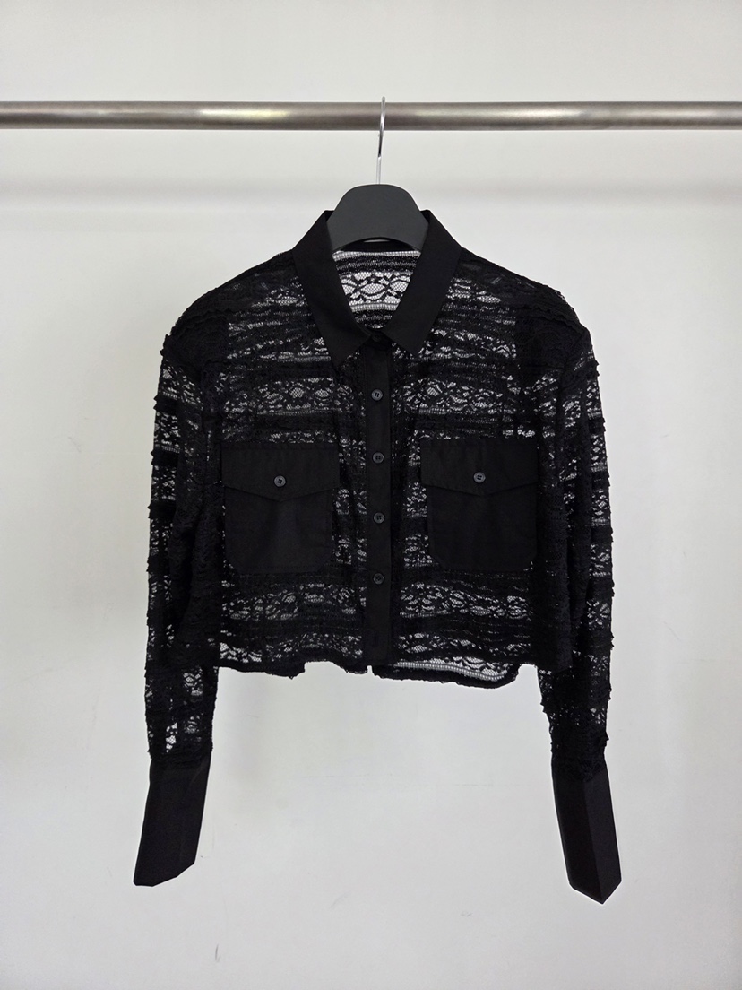 VERANDA東大門代購26秋季新品真品人氣休閑襯衫蕾絲衫蕾絲VERANDA襯衫/蕾絲衫圖色2