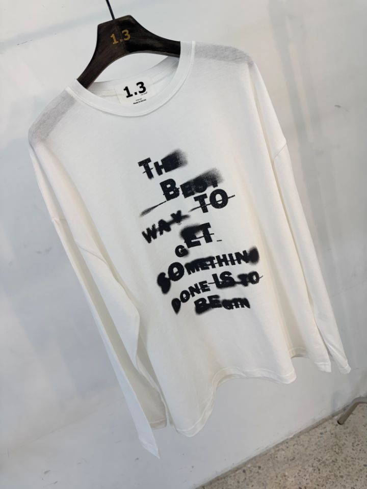 1.3韓國代購26秋冬新品休閑熱賣人氣推薦真品時尚長袖T恤1.3長袖T恤