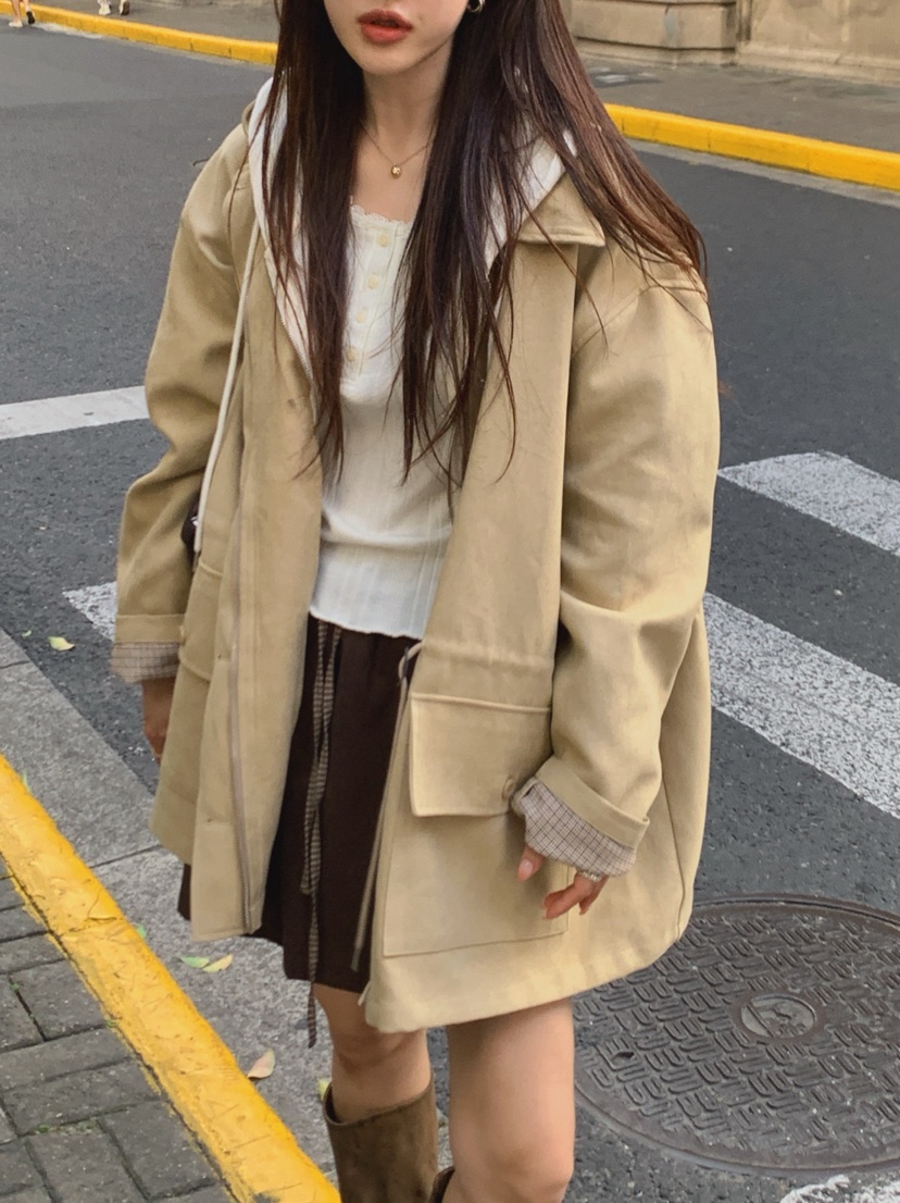 LA CREME韓國代購女裝新款熱賣休閑時尚人氣推薦夾克格子LA CREME夾克