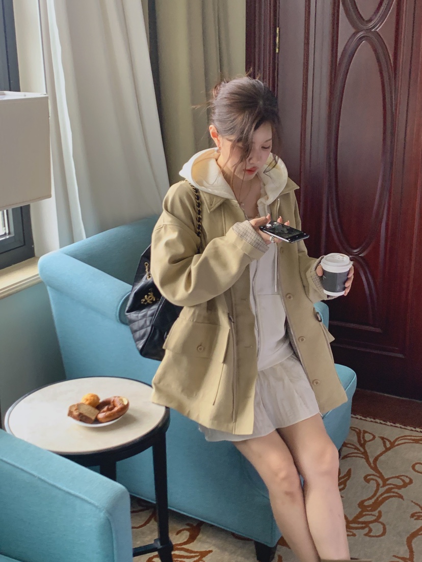 LA CREME韓國代購女裝新款熱賣休閑時尚人氣推薦夾克格子LA CREME夾克
