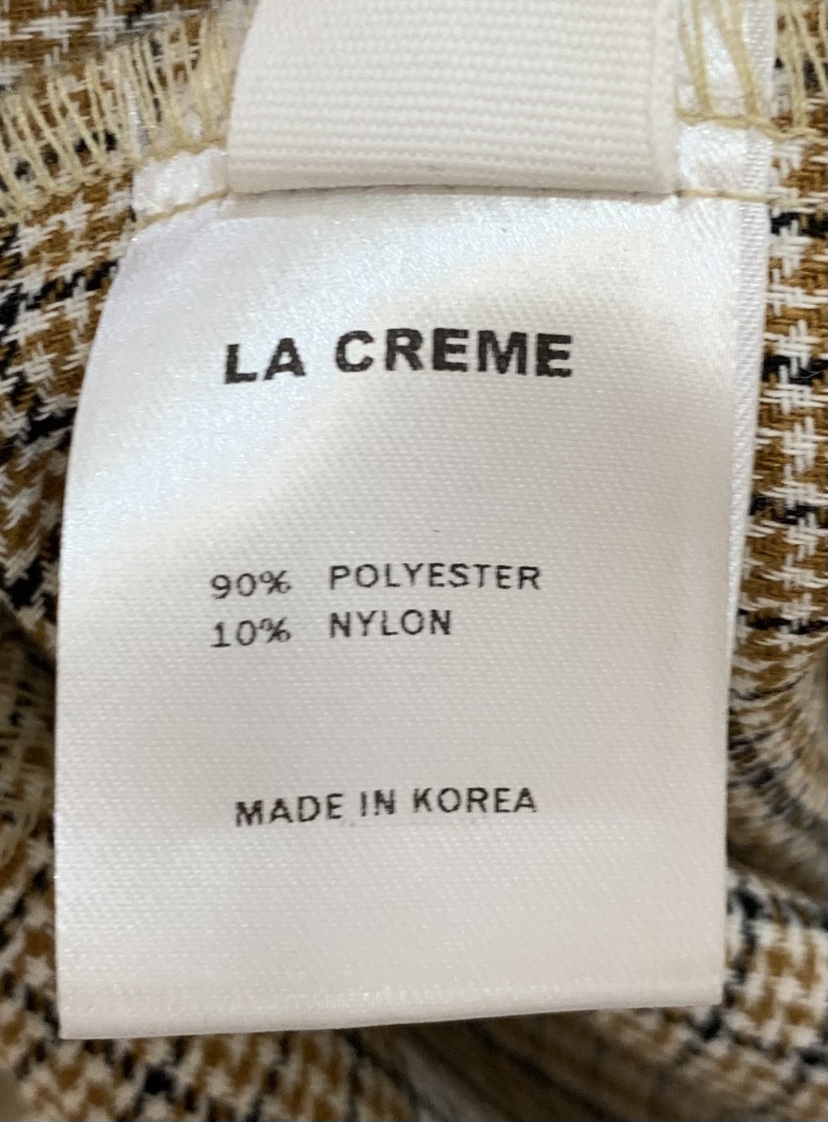 LA CREME韓國代購女裝新款熱賣休閑時尚人氣推薦夾克格子LA CREME夾克