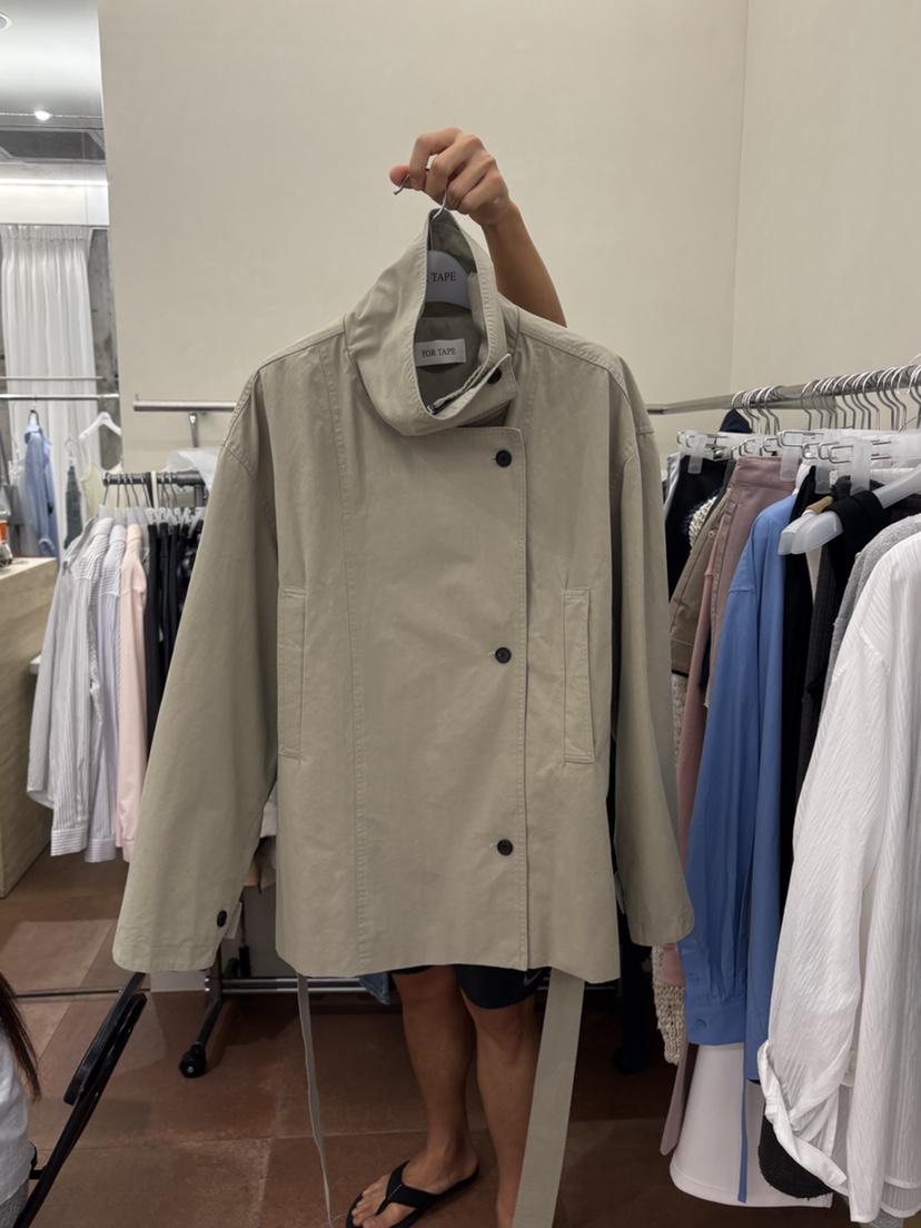 FOR TAPE東大門代購女士新品熱賣真品時尚夾克含腰帶高領FOR TAPE夾克