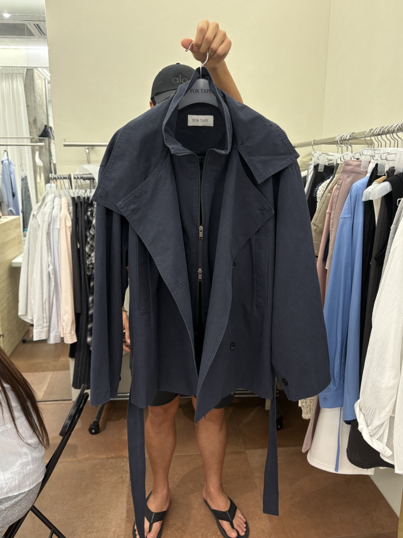 FOR TAPE東大門代購女士新品熱賣真品時尚夾克含腰帶高領FOR TAPE夾克