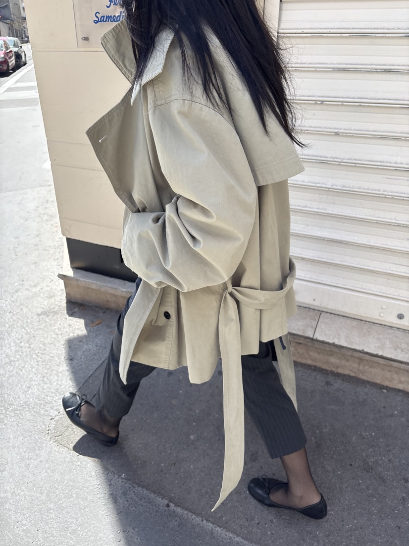 FOR TAPE東大門代購女士新品熱賣真品時尚夾克含腰帶高領FOR TAPE夾克