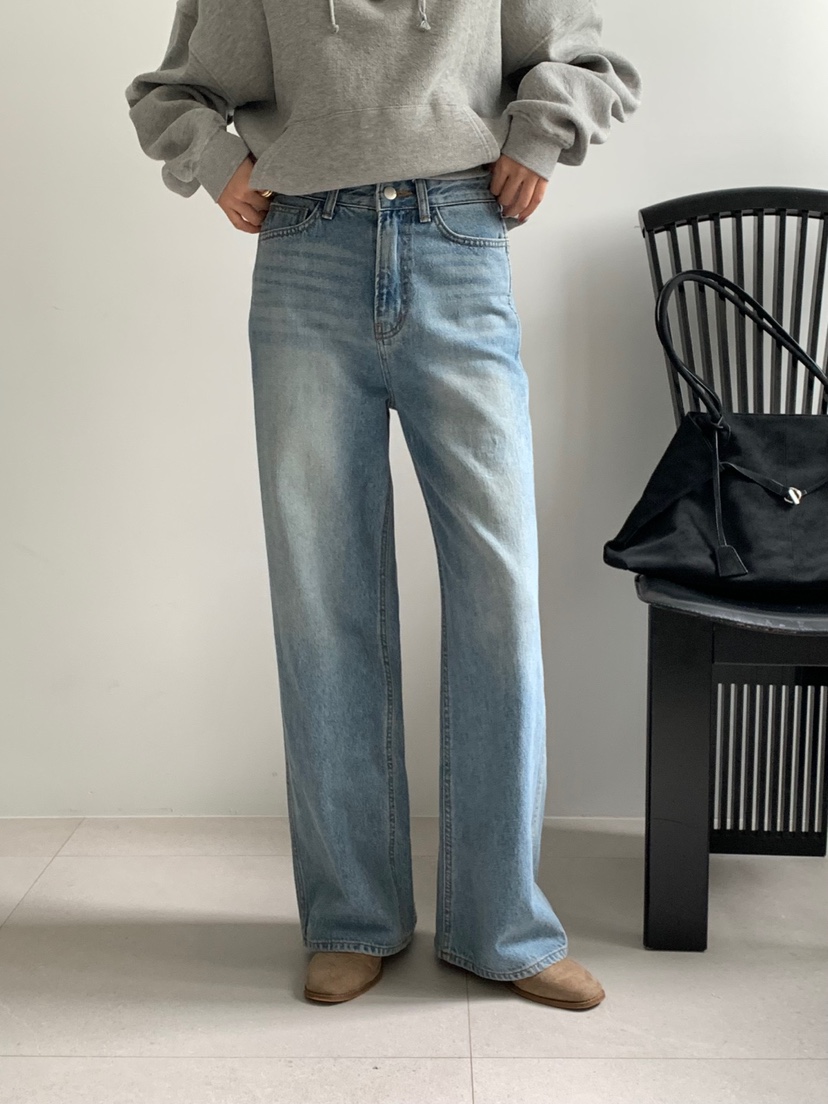 THE EYL東大門實拍26秋季新款人氣推薦休閑熱賣真品牛仔褲THE EYL牛仔褲