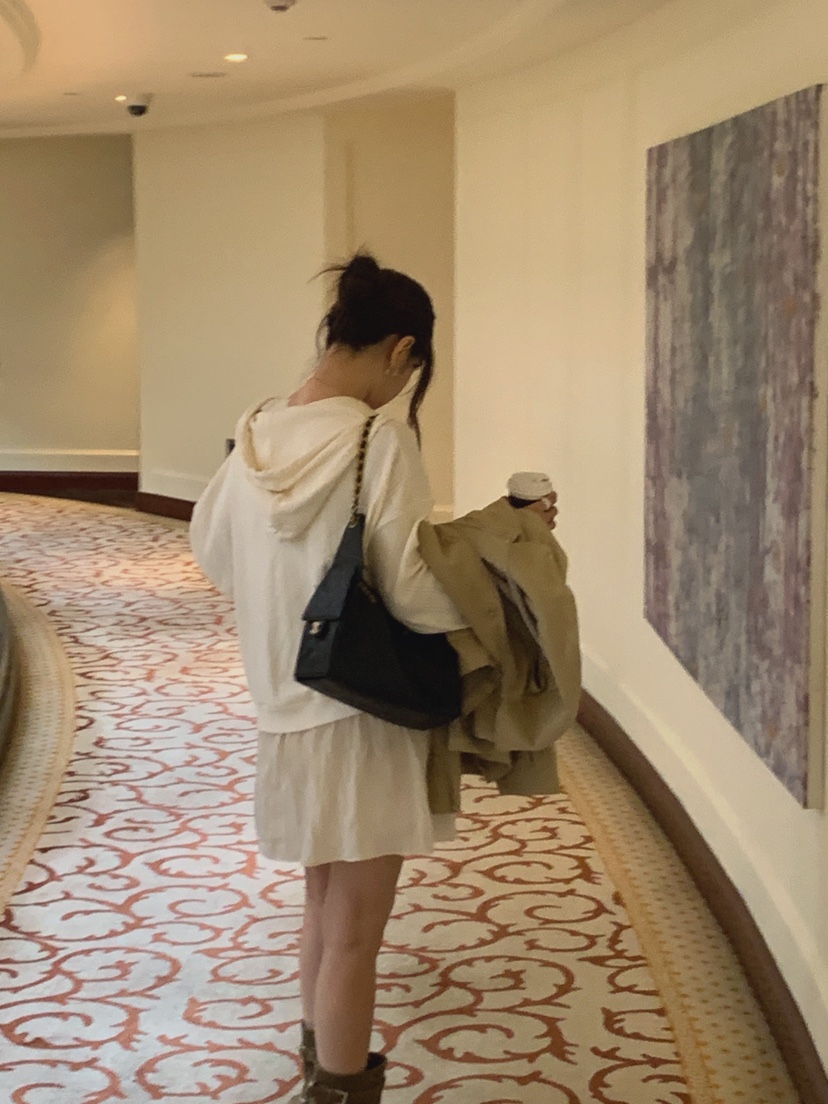 LA CREME東大門實拍女裝新款真品推薦衛衣拉鏈連帽衫提花LA CREME衛衣