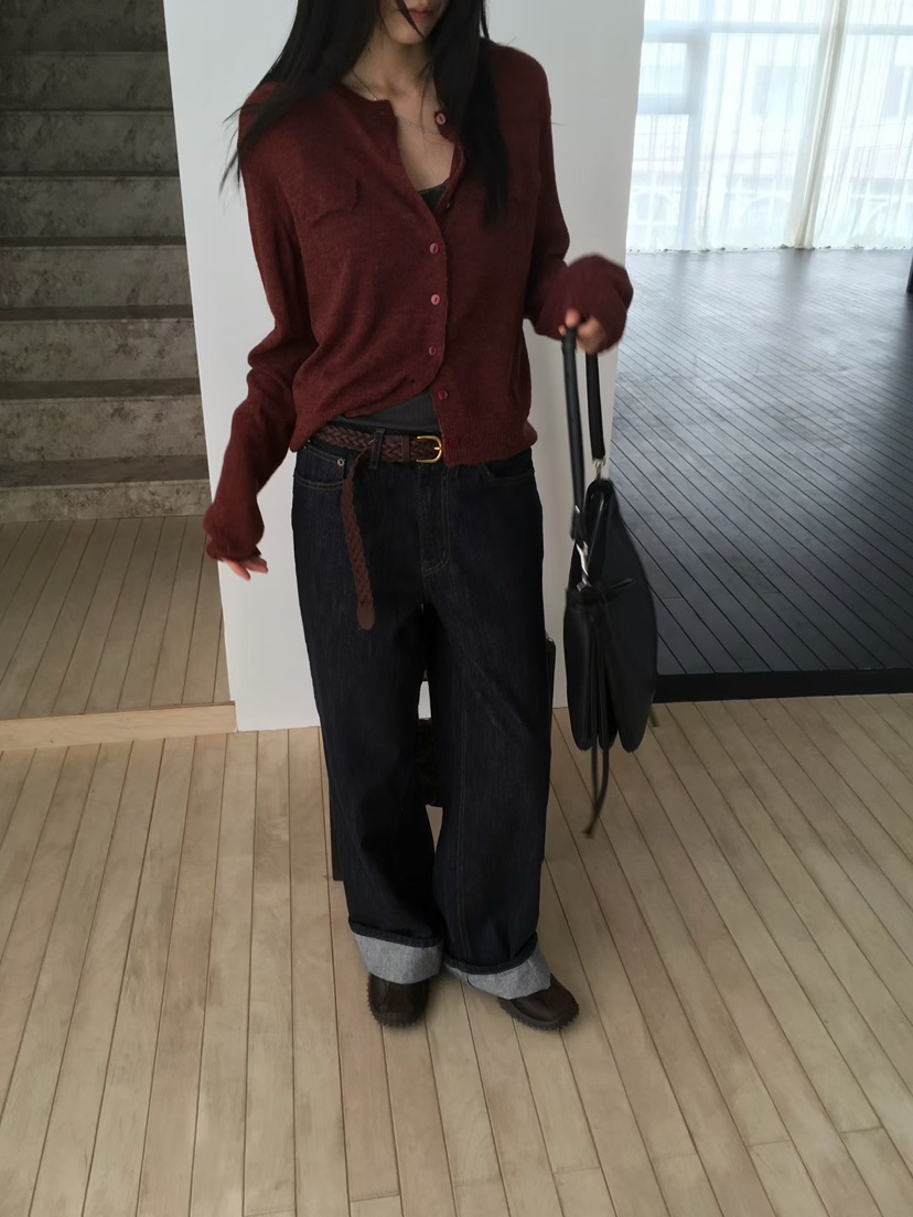 MINIMUZE韓國代購26秋季新品推薦人氣時尚真品針織衫口袋MINIMUZE針織衫