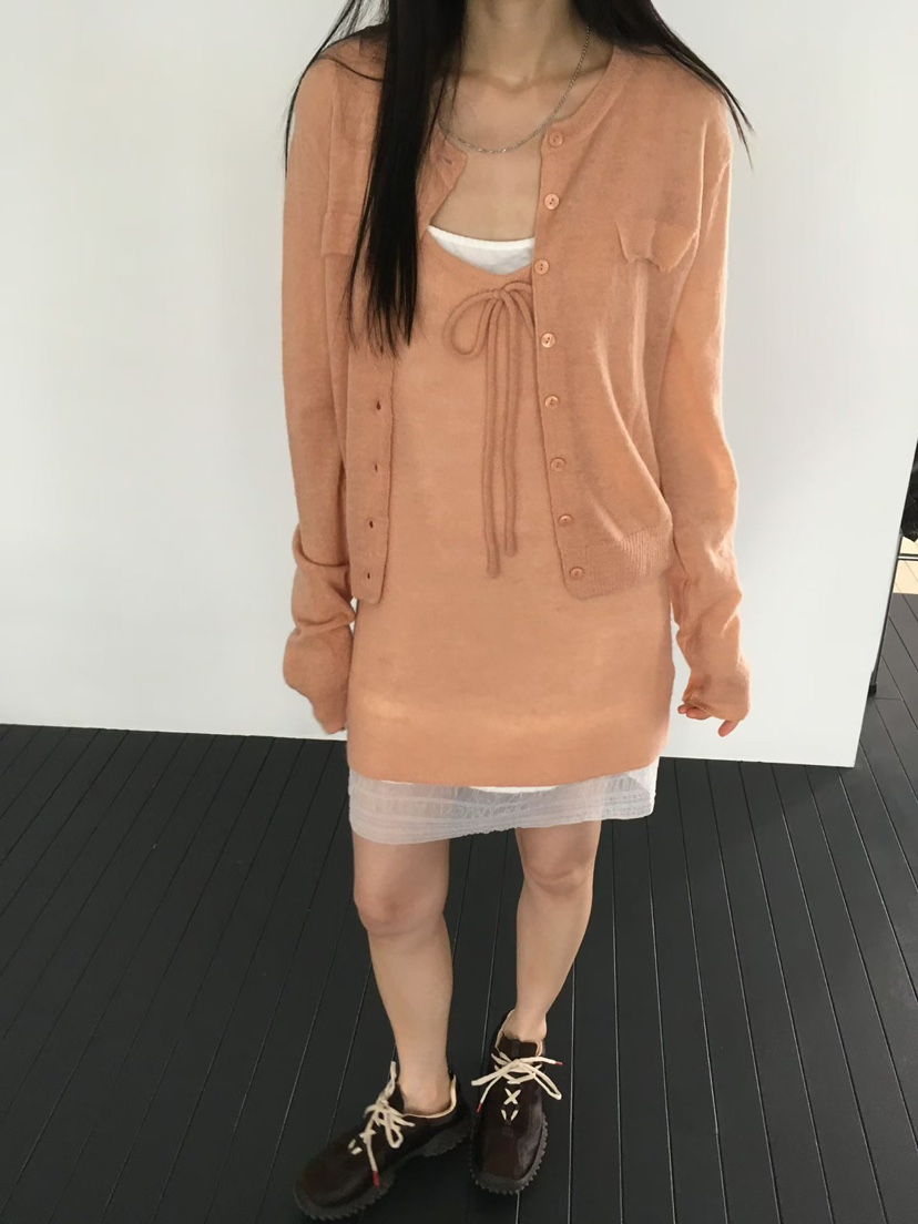 MINIMUZE韓國代購26秋季新品推薦人氣時尚真品針織衫口袋MINIMUZE針織衫