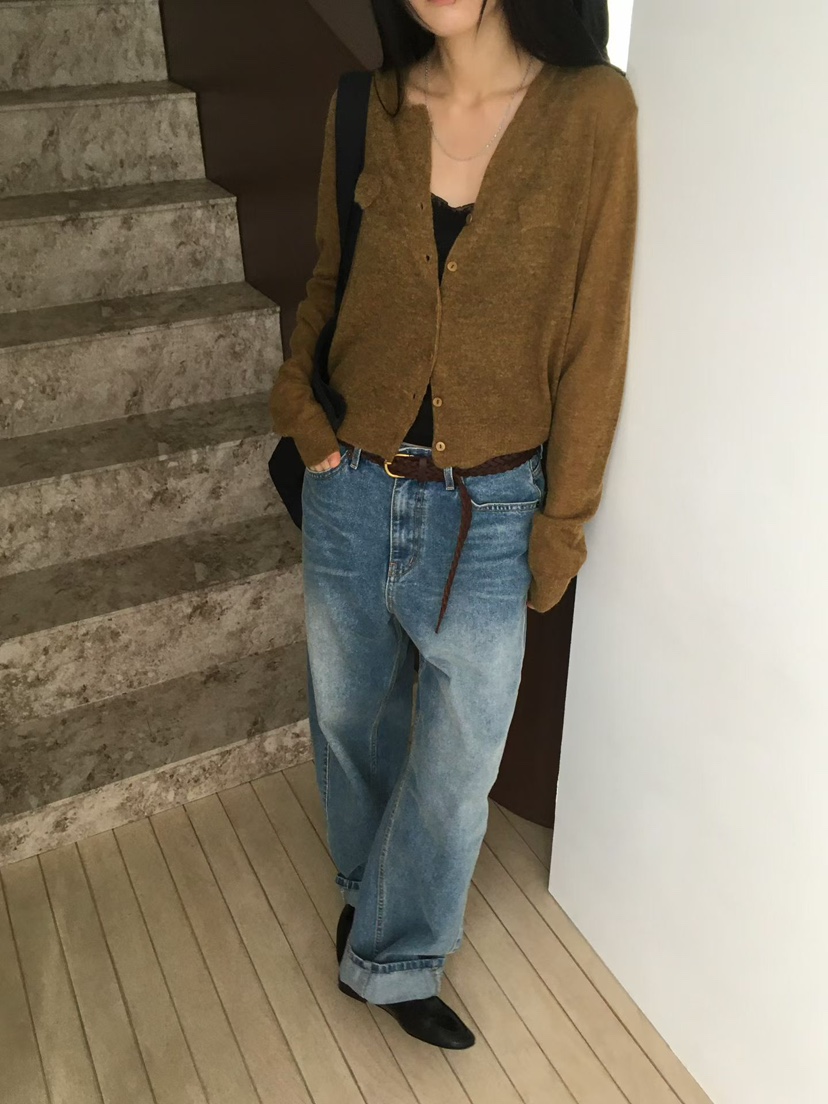 MINIMUZE韓國代購26秋季新品推薦人氣時尚真品針織衫口袋MINIMUZE針織衫