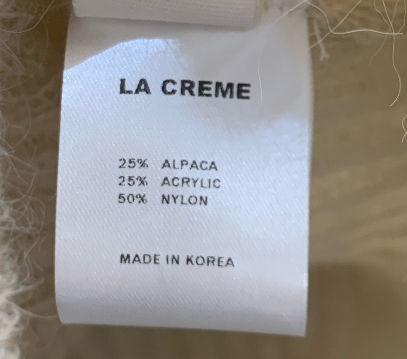 LA CREME韓國直郵26秋冬新款熱賣人氣休閑推薦針織衫羊駝LA CREME針織衫