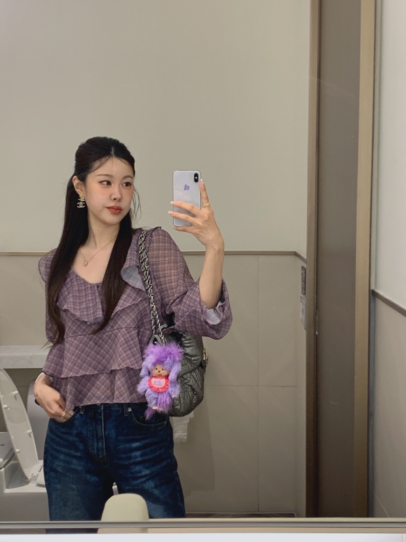 LA CREME東大門代購26秋冬新品時尚人氣真品熱賣襯衫蕾絲衫LA CREME襯衫/蕾絲衫