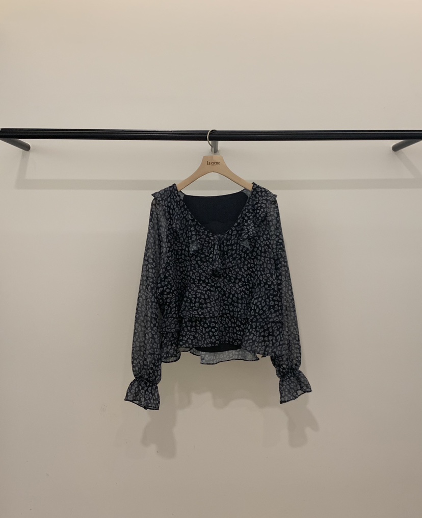 LA CREME東大門代購26秋冬新品時尚人氣真品熱賣襯衫蕾絲衫LA CREME襯衫/蕾絲衫圖色2