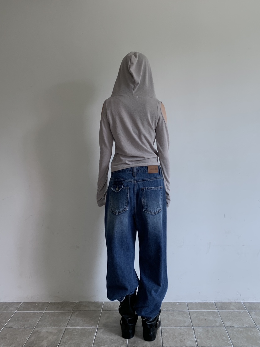 VERNIMENT韓國代購女裝新款真品推薦人氣休閑時尚牛仔褲口袋VERNIMENT牛仔褲