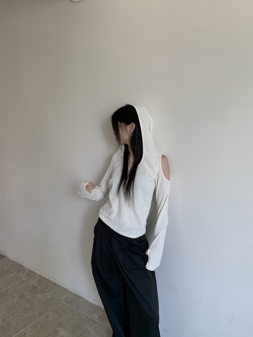 VERNIMENT東大門直郵女士新款推薦長袖T恤連帽衫保暖紐扣VERNIMENT長袖T恤圖色2