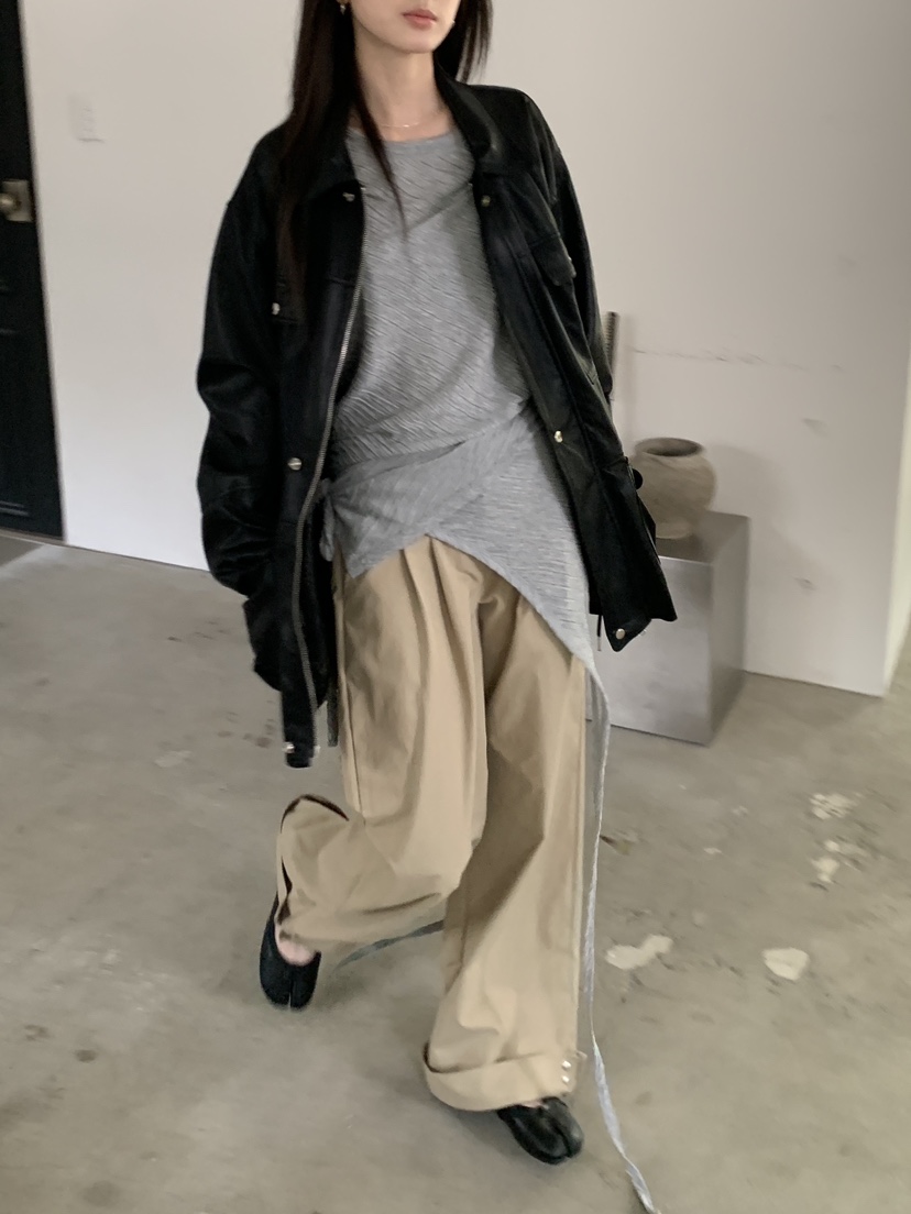 VERNIMENT韓國直郵26秋冬新款熱賣推薦人氣休閑休閑褲褶裥VERNIMENT休閑褲