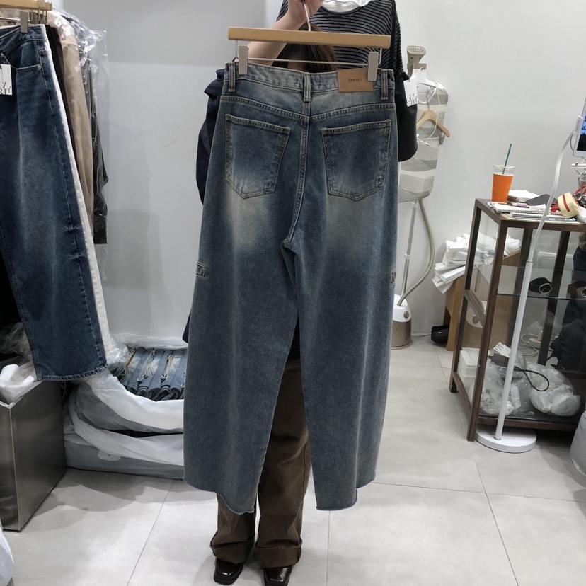 ANN MARGRET韓國代購26秋冬新品休閑牛仔褲打折GRETA.Y牛仔褲