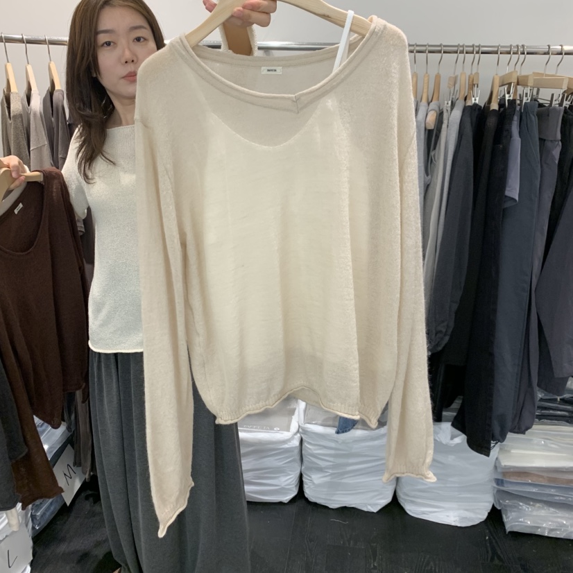 TAFFETA/MURET/ROBERTI東大門實拍女士新品休閑針織衫不含內搭V領TAFFETA/MURET/ROBERTI針織衫