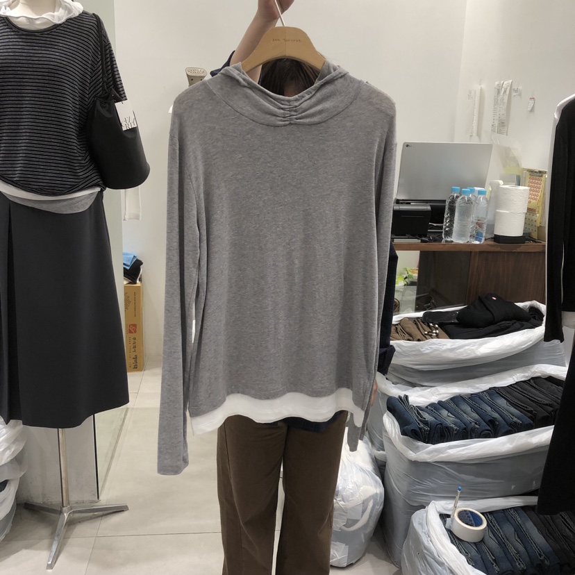 ANN MARGRET東大門直郵女裝新品推薦長袖T恤連帽衫GRETA.Y長袖T恤