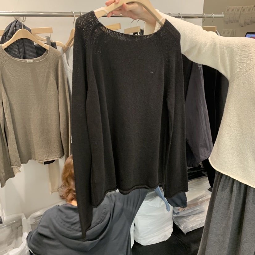 TAFFETA/MURET/ROBERTI東大門直郵26秋季新品熱賣針織衫船領TAFFETA/MURET/ROBERTI針織衫