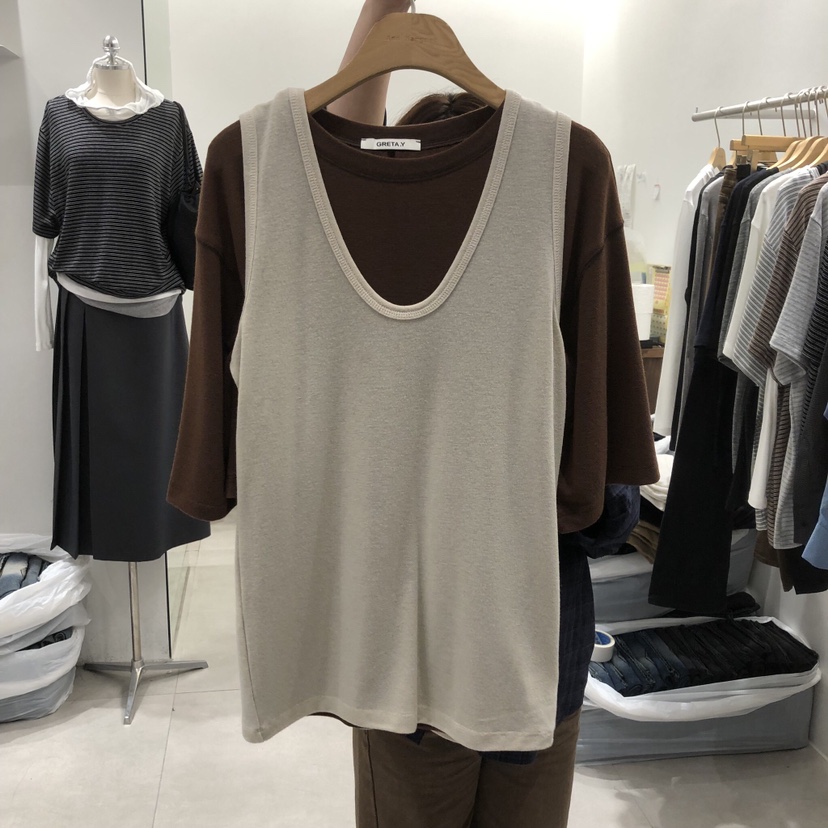 ANN MARGRET東大門實拍女裝新品真品吊帶背心不含內搭寬松無袖GRETA.Y吊帶/背心