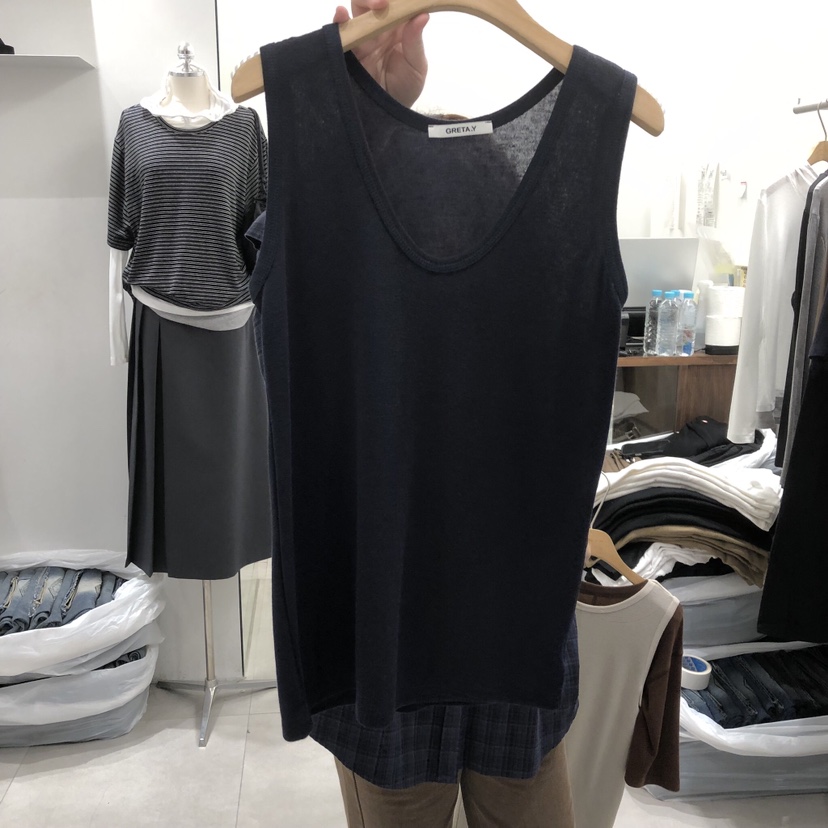 ANN MARGRET東大門實拍女裝新品真品吊帶背心不含內搭寬松無袖GRETA.Y吊帶/背心圖色4