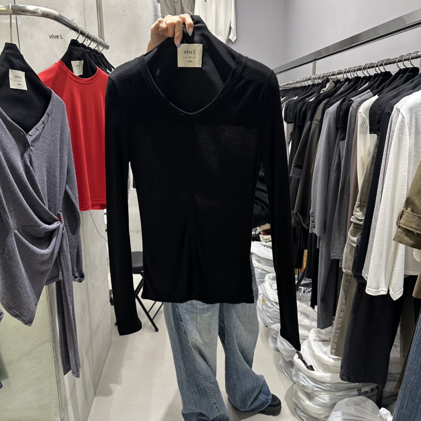 EL BOSQUE東大門代購女裝新品真品熱賣推薦人氣時尚長袖T恤EL BOSQUE長袖T恤圖色4