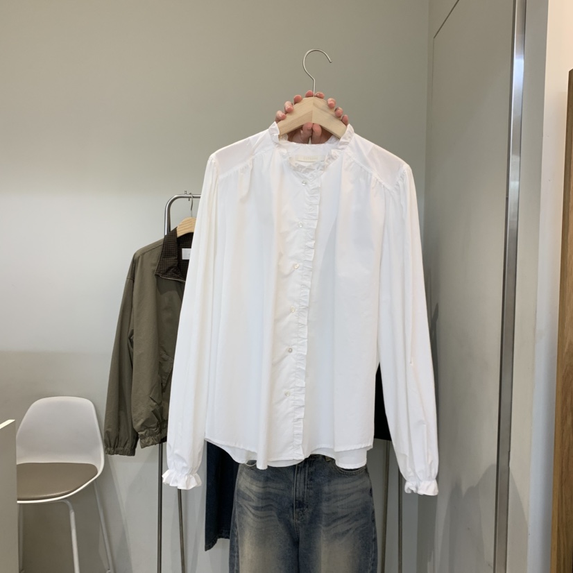 OUTRENE東大門代購26秋冬新品人氣真品休閑推薦襯衫蕾絲衫OUTRENE襯衫/蕾絲衫