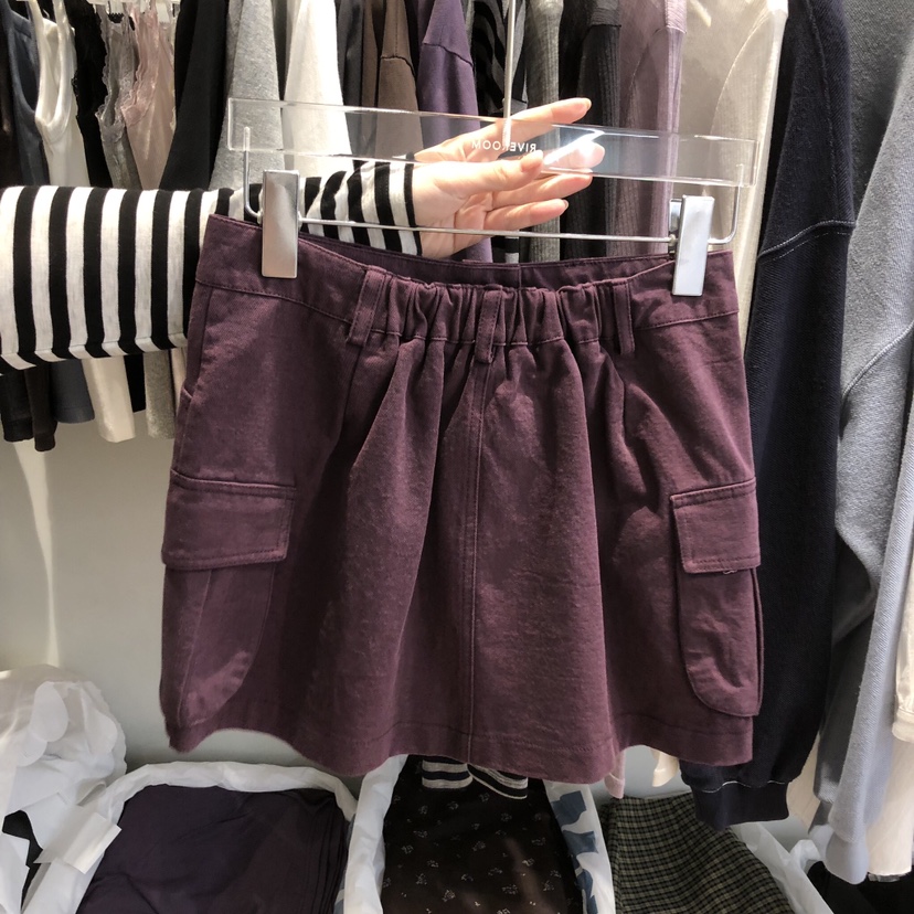 RIVEROOM東大門直郵女士新品真品推薦休閑熱賣時尚短裙口袋RIVEROOM短裙